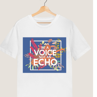 Quote "Be a Voice" Printed T shirt