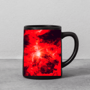 Flashy Red Printed Mug