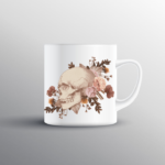 Skull And Flowers Printed Mug