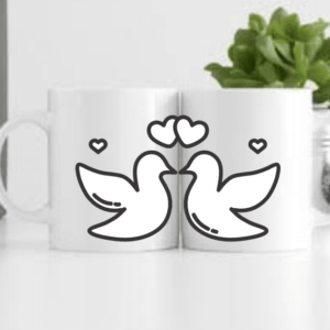 Bird Couple Printed Mug