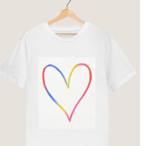 LGBTQ "HeartLine" Printed T shirt. #lgbtq