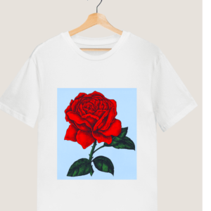 "Red Rose" Printed T shirt