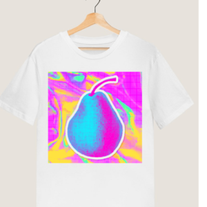 Classic "High Pear" Psychedelic Printed T shirt