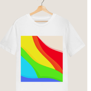 LGBTQ "Flag Art" Printed T shirt. #lgbtq