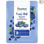 Himalaya Fresh Start Oil Clear Bluberry Sheet Mask (Pack of 3), Blue, (7004919X3)