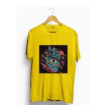 Ghost hand with one eye printed t shirt