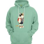 Cat in hoodies and pants