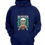 Skeleton eating burger hoodie