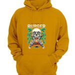 Skeleton eating burger hoodie