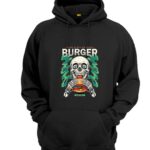 Skeleton eating burger hoodie