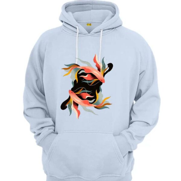 Fishes printed hoodie