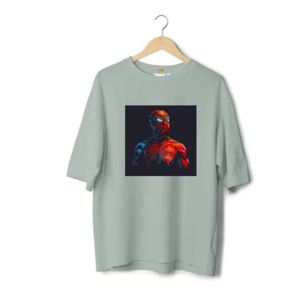 oversized spiderman printed t shirt