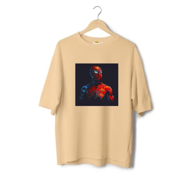 oversized spiderman printed t shirt