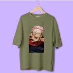 Oversized Anime Printed T Shirt