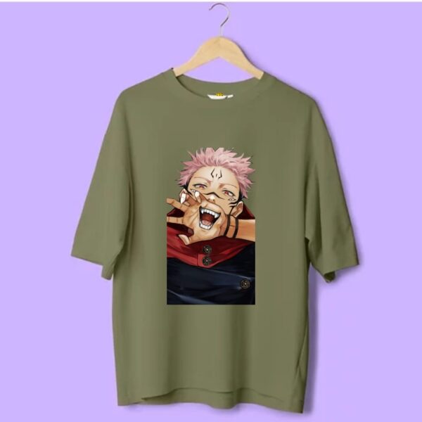 Oversized Anime Printed T Shirt