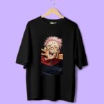 Oversized Anime Printed T Shirt