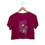 Mandala owl crop top