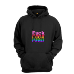 fuck printed hoodie