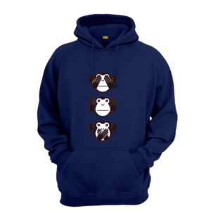 three faces of monkeys hoodie