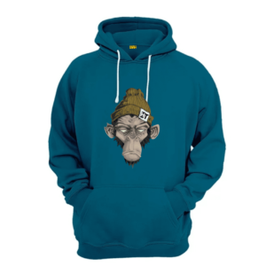 monkey printed hoodie