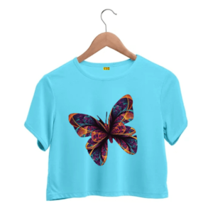 Butterfly printed crop top.