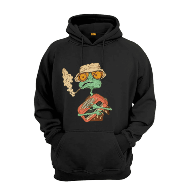 weird man printed hoodie