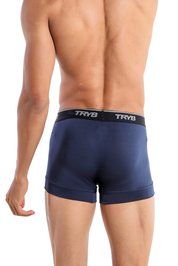 TRYB Pro Mens Sport Performance Stretch Underwear Quick Dry Moisture Wicking Athletic Active Kooltex Short Boxer Trunk - Pack of 2