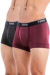 TRYB Pro Mens Sport Performance Stretch Underwear Quick Dry Moisture Wicking Athletic Active Kooltex Short Boxer Trunk - Pack of 2