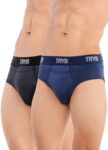 TRYB Mens Sport Performance Stretch Quick Dry Moisture Wicking Athletic Boxer Active Brief (Pack of 2]