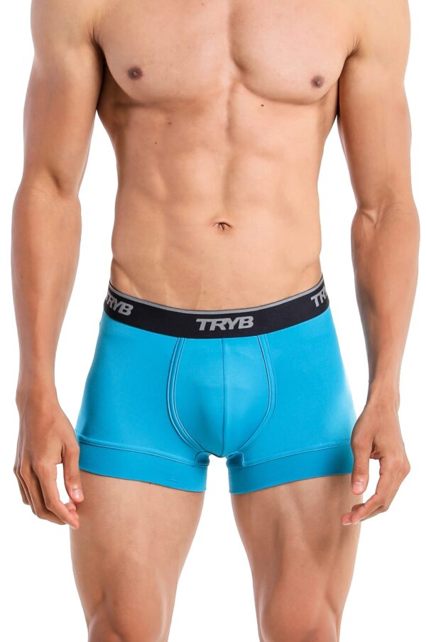 TRYB Pro Mens Sport Performance Stretch Quick Dry Moisture Wicking Athletic Active Kooltex Short Boxer Trunk