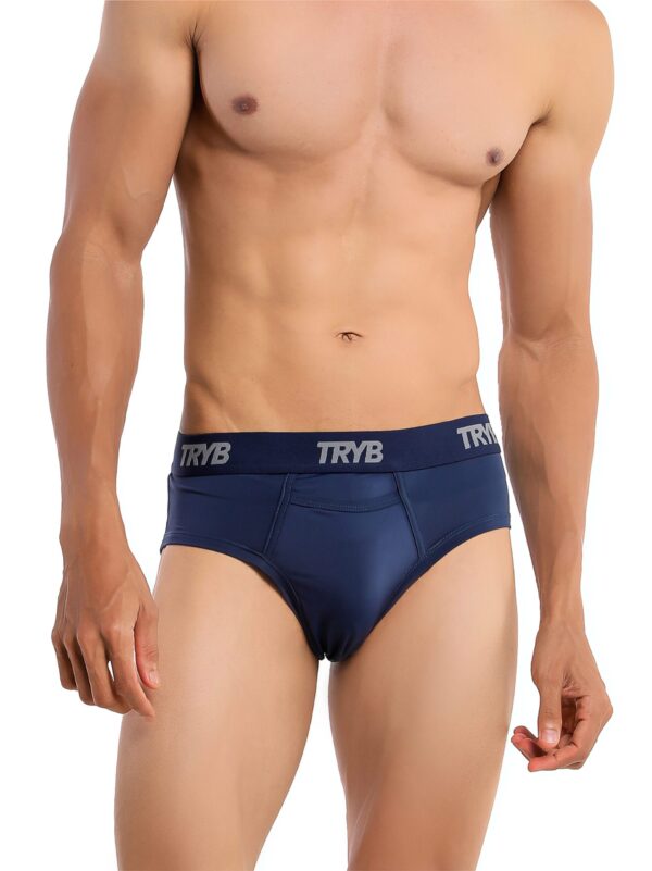 TRYB Mens Sport Performance Stretch Quick Dry Moisture Wicking Athletic Boxer Active Brief