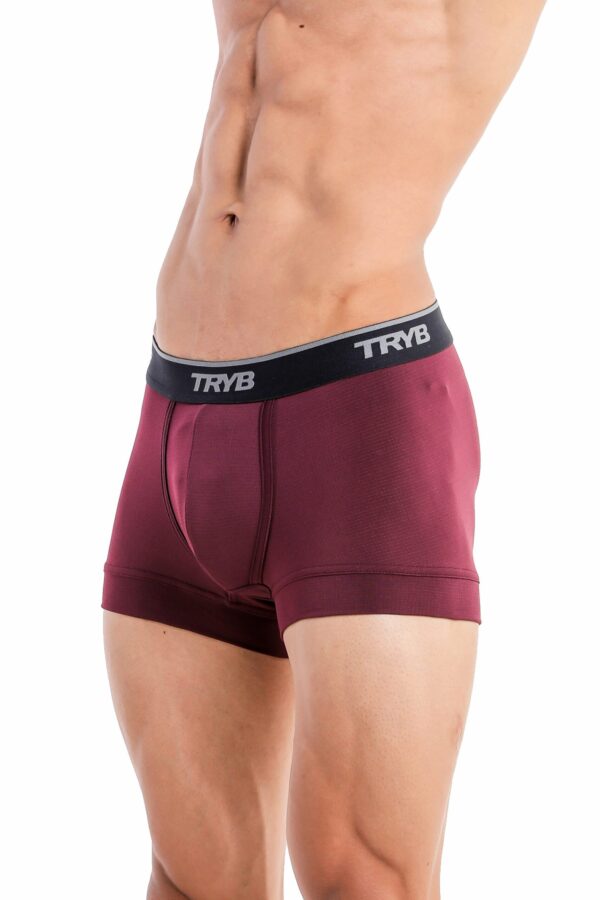 TRYB Pro Mens Sport Performance Stretch Underwear Quick Dry Moisture Wicking Athletic Active Kooltex Short Boxer Trunk - Pack of 2