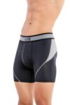 TRYB Mens Sport Performance Stretch Quick Dry Moisture Wicking Compression Athletic Two Tone Active Boxer H Trunk (Pack of 2)