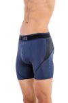 TRYB Mens Sport Performance Stretch Quick Dry Moisture Wicking Compression Athletic Two Tone Active Boxer H Trunk (Pack of 2)