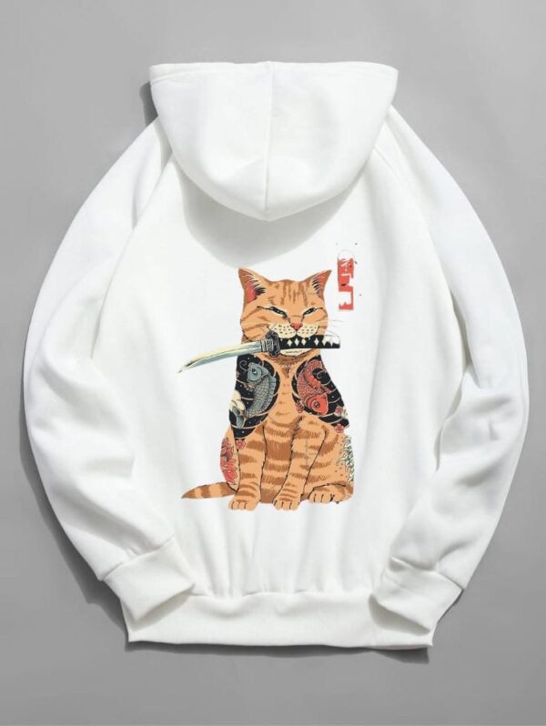 Cat Printed Hoodie