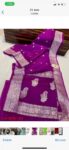 Banaras Pure Handloom Khaddi Georgette Silk With Silver Zari Weaved Saree