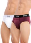 TRYB Mens Sport Performance Stretch Quick Dry Moisture Wicking Athletic Boxer Active Brief (Pack of 2]