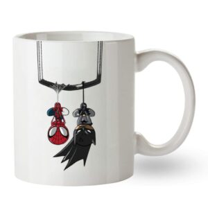 Spiderman And Batman Printed Mug