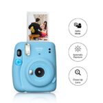 Fujifilm Instax Mini 11 Instant Camera (Sky Blue) Moments Box with 20 Shots