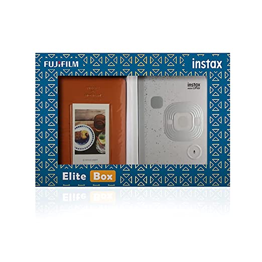 Fujifilm Instax Mini Liplay Hybrid Instant Camera Elite Box Stone White, Compact