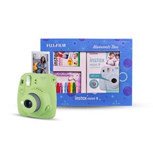 Fujifilm Instax Mini 9 Instant Camera (Lime Green) Moments Box with 20 Shots