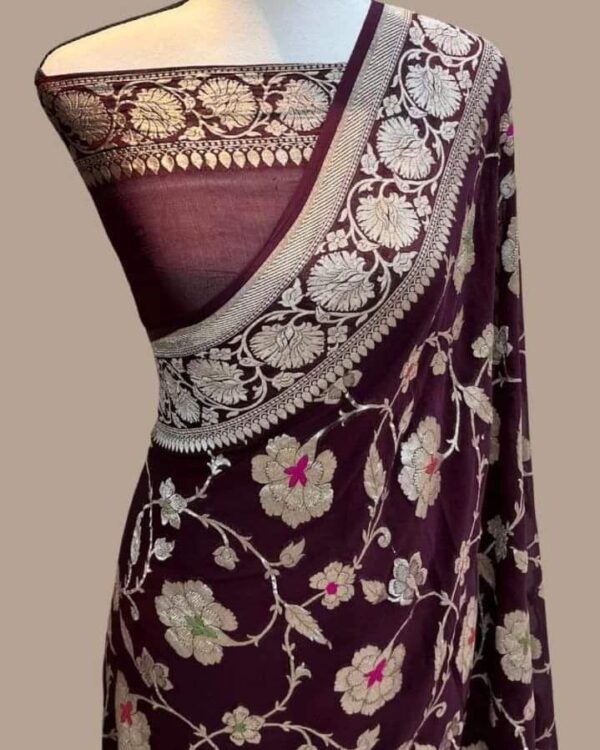 Banaras Semi Georgette Silk Weaved Saree