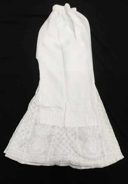 White Kalidaar Chikankari Sharara