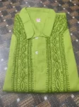 Green Chikan Gents Soft Cotton Kurta