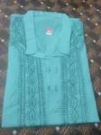 Sea Green Chikan Gents Soft Cotton Kurta