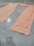 Peach Modal Chikankari Long Kurta