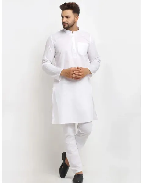 White Gents Kurta Pyjama