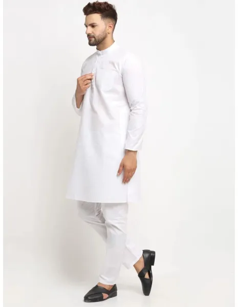 White Gents Kurta Pyjama