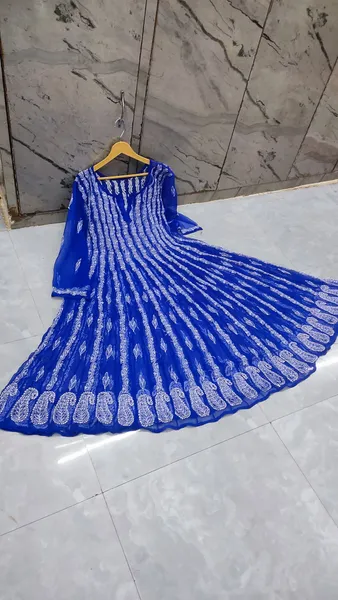 56 Kali Chikan Anarkali