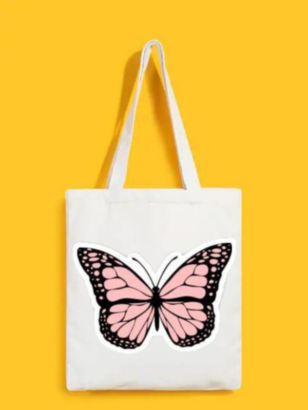 Reusable Tote Bags|100% Organic Cotton Bag | Multi-Purpose Bag| Butterfly printed | Stylish Bag